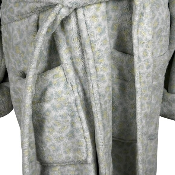 Like new PINE CONE HILL Animal Print (White, Yellow, Gray/Blue) Robe One Size - Picture 6 of 8